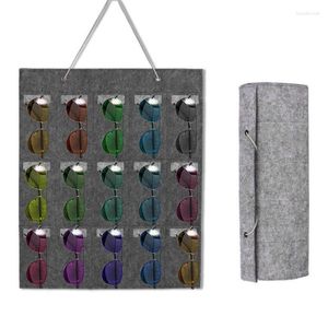 Jewelry Pouches Multi-slot Non-Woven Hanging Organizers Fabric Sunglasses Organizer Storage Holder Eye Box Glasses Eyewear Protector Bag