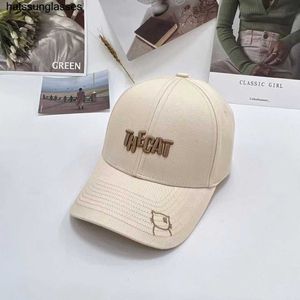 Hard top embroidery sunscreen visor cap thin face small baseball cap adjustable big head circumference men's and women's hats