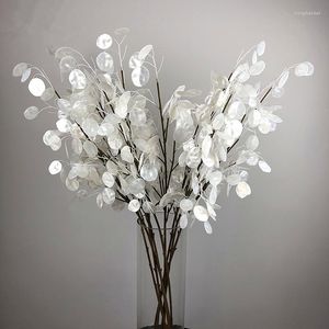 Fiori decorativi Foglia di eucalipto artificiale Disposizione dei fiori Materiale Simulazione Decorazione di nozze bianca Decorazioni per la casa di Natale fai-da-te