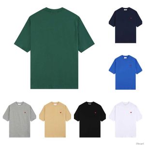 2023 Summer Amis Fashion Paris Cotton Tees T Shirt Men Causal O-Neck Basic T-Shirt Manlig kvalitet Klassiska toppar L34O