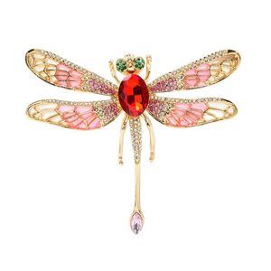 Cindy Xiang Nowe przybycie bardzo duże emaliowane broszki Dragonfly for Women Rhinestone Fashion Owad Piękny prezent biżuterii