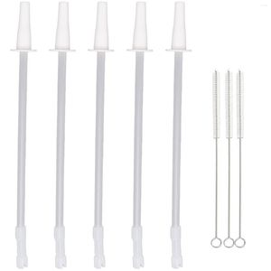 Water Bottles Compatible Gallon Bottle Reusable Adjustable Straws For 128Oz 64Oz Jug 1/Half - 5 Set