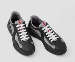 Prax Americas Cup Men Casual Shoes Soft Rubber Walking Bike Fabric Sneakers Cow Genuine Leather Low Tops Sneaker Platform Colors Sole Sports Runner Trainers 38-47