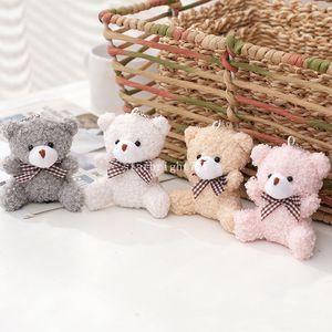 12 cm Teddy Bears Farcito Peluche Mini Orso Bambola Giocattolo Portachiavi Ciondolo Borsa Decorazione di Cerimonia Nuziale Regali per Feste di Compleanno per Bambini