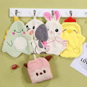 Cartoon Animal Shape Wipe Hand Towel for Kids High Quality Coral Velvet Kitchen Bathroom Absorbent Cleaning Dishcloth Towels