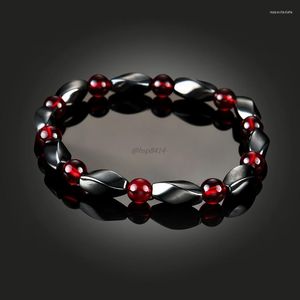 Strand Unisex Cool Magnetic Bracelet Hematite Stone Therapy Health Care Beads Bangle Magnet Elegant Bracelets For Man Women