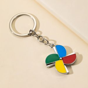 Rotating Windmill Keychain Cute Decompression Gifts For Party Car Keyring Student SchoolBag Hanging Accessories Children Kids Toy Key Chain