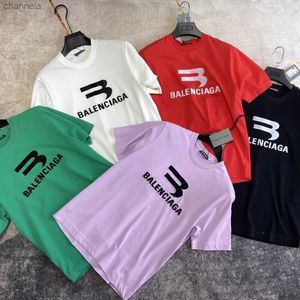 メンズTシャツハイエンド新しいプリントレターTシャツレディースラウンドネック半袖ルーズカップルドレスメンズハーフスリーブの夏