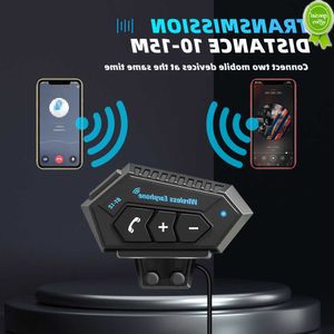 Car New BT12 Auricolare per casco da motociclista Kit vivavoce Bluetooth senza fili Altoparlante stereo per lettore musicale impermeabile per auricolare Moto