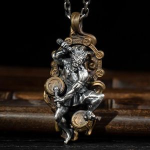 Collane Nuovo Ksitigarbha Guanyin Pendente Retro Collana Amuleto Gioielli Anno zodiacale Amuleto Cuore Sutra Accessori gioielli