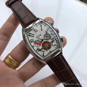 187Casual watch men watches Mechanical Automatic wristwatches Top Big Numerals Dial Calendar Display Leather Strap Best Gift