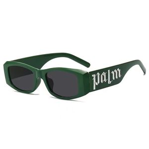 Retro små ram solglasögon för kvinnor med avancerade paneler design bokstäver palmvinklar solglasögon för män med personliga retroglasögon