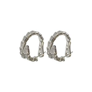 Orecchini di design di marca da donna di lusso Ear Stud Snake Head Women Diamond Temperament Fashion Orecchino Ladies Wedding Party Jewelry Accessori regalo