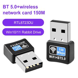 150Mbps Mini USB Wifi Adapter Wireless Dongle BT5.0 Free Driver Network LAN Card 802.11N Bluetooth Receiver for PC Desktop Computer