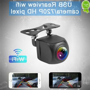 Bil ny 12v 2.4G WiFi Car Camera 720p HD Pixel Waterproof USB baksparkning 170 fordonskamera med styrlinjer för iOS Android