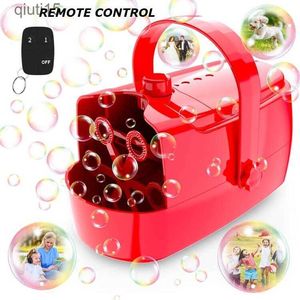 Gun Toys Remote Control Bubble Machine Portable Automatic Support Plug-in eller Batteri eller använd Mobile Power Bank 2 Speed ​​Children's Toy T230522