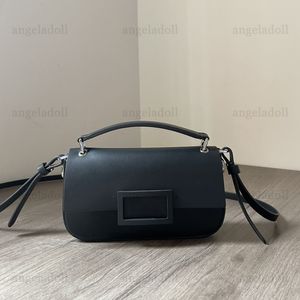 10A Ayna Kaliteli Tasarımcılar Mini Baget Flap Çanta 19cm Bayan Düz Deri Çanta Lüks Telefon Kılıfı Siyah Çanta Crossbody Deri Kayış Kutulu Omuz Çantası