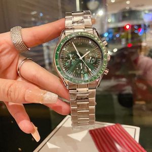 Relógios masculinos de luxo cronógrafo top marca designer relógio banda de aço inoxidável 42mm relógios de pulso à prova d'água para homens aniversário natal dia dos pais presente relogios