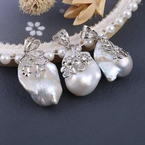 Naszyjniki wiszące naturalne wisiorki perłowe nieregularny kształt hodowany barok słodkowodna do biżuterii dekoracji naszyjnika