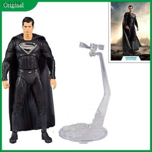 Anime Manga 18cm Mcfarlane Superman Batman Justice League Black King Shazam Cyborg Action Figure Doll Children'S Toys Model Garage Kit L230522