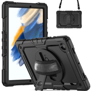 Tablettfodral för Samsung Galaxy Tab A8 10,5 tum x200 A7 Lite S7 S8 Plus 11inch 12.4 A 10.1 10.5 8.4 Tungt stötsäkert täckning med rotationsstativ och rem