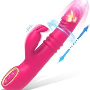 Fabrikverkauf Tenufy-Dildovibrator mit beweglichem Ringpunkt-Klitorismassagegerät, Schubvibrationsmodi und Kaninchenstimulation, Sexspielzeug für Erwachsene und Frauen