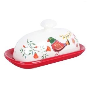 Plates Butter Plate Dish Ceramic Serving Countertop Dome Storage Bread Platter Dishes Cheese Slicer Covered Dessert Case Keeper Bowl