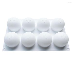 Stampi da forno Stampo a forma di sfera in silicone Portatile 8 Grid Antiaderente Casa Panetteria Torta Mousse Stampo da dessert Accessori per utensili per lo stampaggio