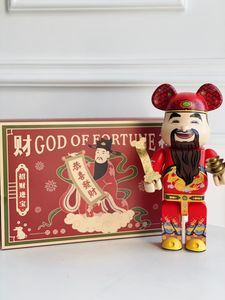 Popular-Sale Games 400% 28CM The Bearbrick God of Wealth PVC Fashion bear figures Toy For Collectors Bearbrick Art Work model decoration toys