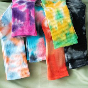 Mens Socks Men and Women Socks Solid Color Tiedye Socks Street Trend Hightop Cotton Socks Basketball Men Socks Skateboard Socks 230520