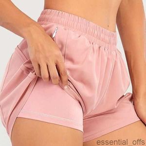 Lu2 Brand Womens Yoga Outfits High Waist Shorts Escermare pantaloni corti Fitness Wear Girls Running Elastic Adult Pants Sportswearwkj4