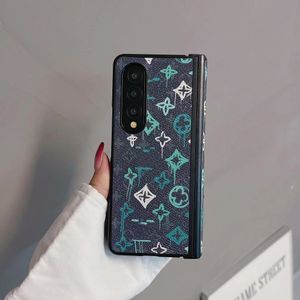 Bellissime custodie per telefoni LU Galaxy Z Fold3 Fold4 Fold5 Fold6 Borsa in pelle di lusso di alta qualità Samsung Fold 3 4 5 6 Custodia con logo Box Mix Ordini di imballaggio