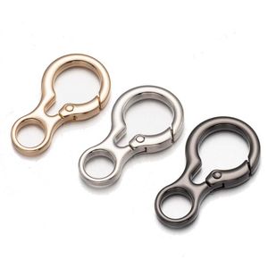 5st 21x37mm Trigger Snap Buckle Hook Clip Spring Ring för DIY Keyring Keychain Craft Smycken Making Supplies Handgjorda beslag