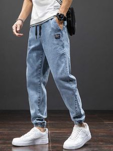 Men's Shorts Spring Summer Black Blue Cargo Jeans Men Streetwear Denim Jogger Pants Men Baggy Harem Jean Trousers Plus Size 6XL 7XL 8XL
