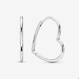 Big Heart Hoop Earrings for Pandora Authentic Sterling Silver Wedding Party Jewelry designer Earring Set For Women Girlfriend Gift Luxury earring with Original Box