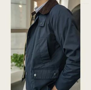 Giacche da uomo 2023 Spring Asian Size Super Quality Retro Waxed Canvas Cotton Stylish Water Proof Jacket Varsity Men Coats