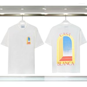 Рубашка Casablanc Мужские футболки мужские бренды дизайнер бренд футболка радужная грибная печать с коротки