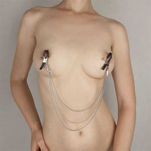 Fabriksuttag Kisshake Metal med kedjejusterbar icke -perforerad bröstvårtklämma Lämplig för kvinnliga bröst