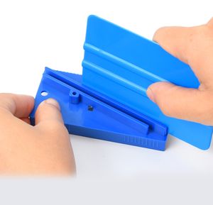 Skrapa reparationsverktyg plastblå squeegee trimmer hårt kort skärpningsverktyg för vinylapplikation mo-126