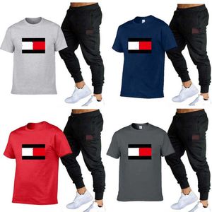 Plus Size Herrenbekleidung Designer-Trainingsanzüge Lässiges zweiteiliges Hosenset Bedruckte Sportbekleidung Baumwolle Kurzarm-T-Shirt-Outfits