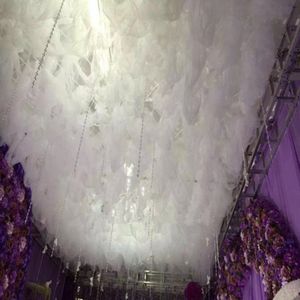New 5x5 M Fashion Party Decor Cloud Top Yarn Wedding Banquet Ceiling Centerpieces White Curtain Free Shipping
