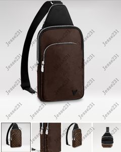 7a Top Quality Avenue Sling Bag Mens Designer подлинные кожаные сумки для плеч мужские роскоши кросс -кумин