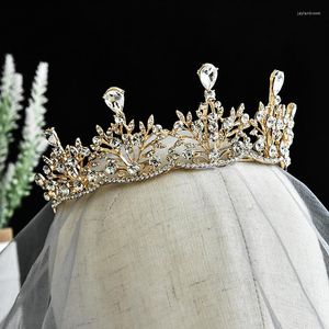 Copricapo Noble Luxury Atmosphere Bridal Crown Copricapo Matrimonio Garza bianca Compleanno Principessa Tiara