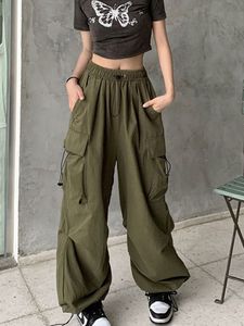 Kvinnor S Pants S Y2K Casual Cargo Women Streetwear Drawstring Loose Wide Leg Straight Trousers 2023 Ins Fashion Ladies Oversize Sweatpants 230522