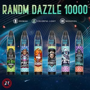 randm dazzle10000パフ使い捨てeタバコ補充可能な空のタンクベイプペンオリジナル