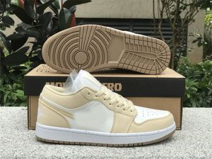 Designer Jumpman 1 Low Basketball Shoes 1s Canvas Cream Team Gold FN3722-701 Mens Trainers Women Sneakers