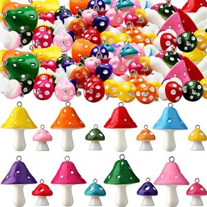 10pcs 25x35/17x12mm Resina de cogumelo pingente de charme para diy kawaii telechain bacelete jóias que fabricam suprimentos artesanato por atacado