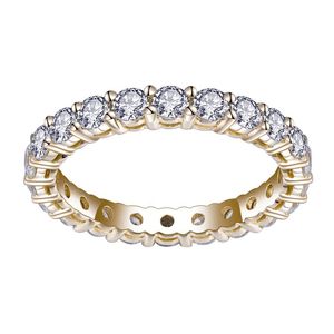 Klusterringar MS-308 LAB GROWN DIAMOND ETERNITY RING HPHT 3MM GH SI 10K GULDMELYSIKTIGA