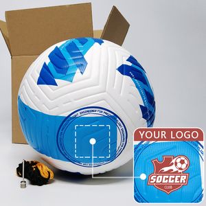 Balls Customized Football Team Match Football Training Ball Size 5 High Quality PU Seamless Printing Personalized Gift 230520