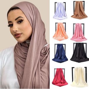 Halsdukar premium kvalitet lyxig huvudbonka sjal kvinnor flickor huvud wrap vanlig jersey hijab halsduk